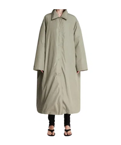 Jil Sander Oversized Long Coat In Green
