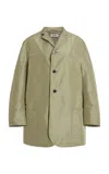 Jil Sander Oversized Notched Lapel Jacket In Green
