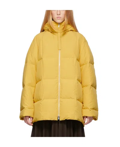 Jil Sander Oversized Padded Jacket In Yellow