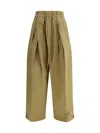 Jil Sander Wide Leg Drawstring Pants In Cereal