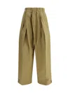 Jil Sander Wide Leg Drawstring Pants In Cereal