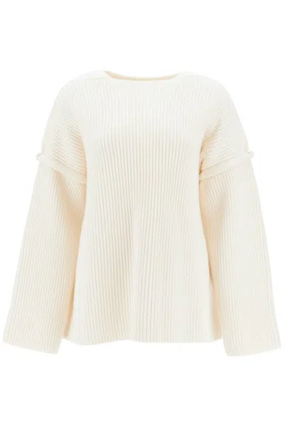 JIL SANDER "OVERSIZED RIBBED KNIT PUL