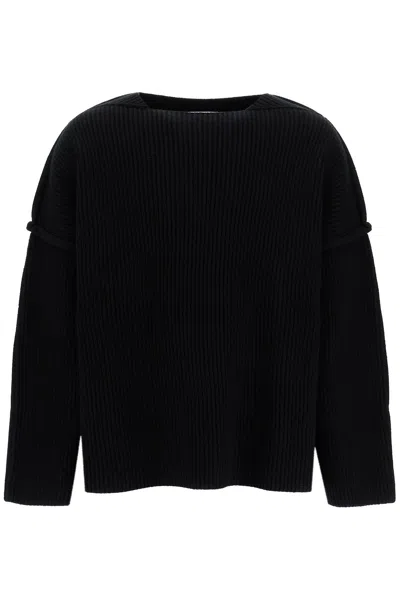 JIL SANDER "OVERSIZED RIBBED WOOL PUL