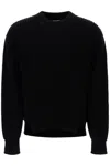 Jil Sander Crew Neck Harmony Wool Pullover In Black