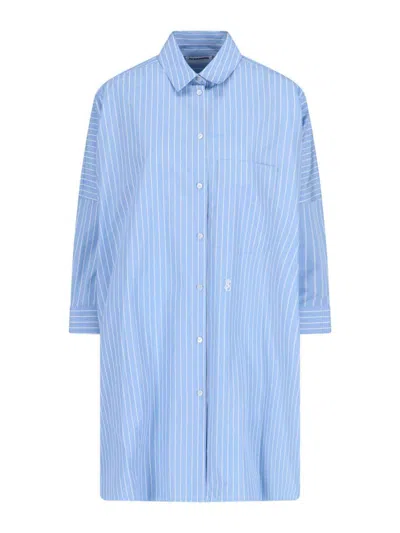 Jil Sander Oversized Shirt In Blue