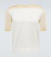 Jil Sander Oversized Silk T-shirt In Open White