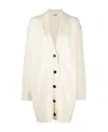 Jil Sander V-neck Cashmere Cardigan In White