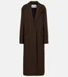 Jil Sander Oversized Wool Coat In Brown