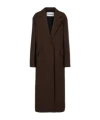 Jil Sander Oversized Wool Coat In Brown