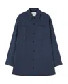 Jil Sander Oversized Wool-cotton Shirt In Black