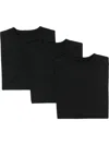 Jil Sander Confezione Da 3 T-shirt In Cotone Con Etichetta Logo In Black