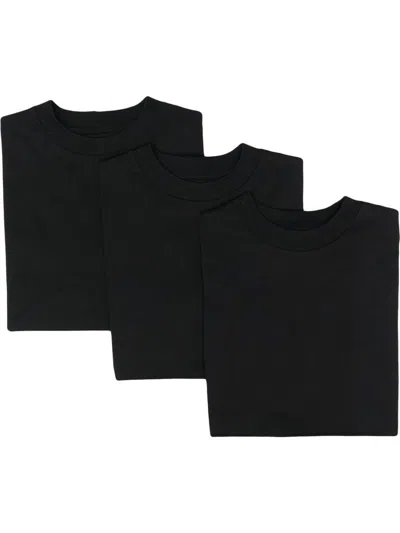 JIL SANDER PACK OF 3 COTTON T-SHIRTS WITH LOGO TAG