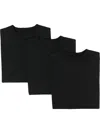 Jil Sander Confezione Da 3 T-shirt In Cotone Con Etichetta Logo In Black