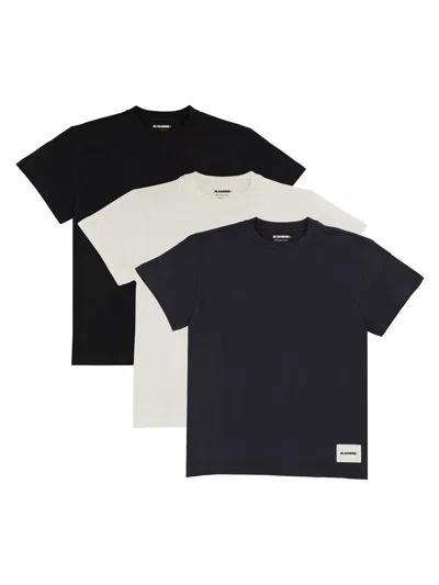 Jil Sander Pack Of Three T-shirts In Multicolour