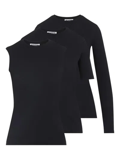 Jil Sander Pack Tres Camisetas Negro In Black