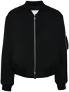 Jil Sander Black Zipped Bomber Jacket