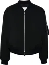 Jil Sander Black Polyester Bomber In Black