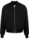 Jil Sander Black Wool Sweather With Zip Up Element In Black