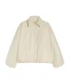 Jil Sander Off-white Padded Bomber Jacket In Nude