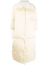 Jil Sander Padded Contrast Coat In Nude