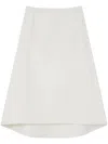 JIL SANDER PADDED COTTON MIDI SKIRT