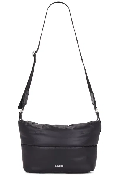 Jil Sander Padded Crossbody Bag In Black