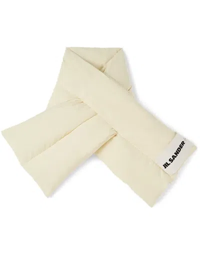 Jil Sander Padded Down Scarf In Neutrals