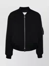 Jil Sander Black Zipped Bomber Jacket