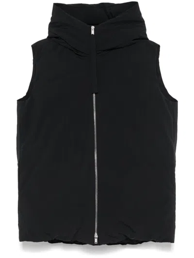 Jil Sander Padded Gilet In Schwarz