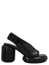 Jil Sander Padded Heel Sandals In Black