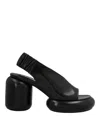 Jil Sander Padded Heel Sandals In Black