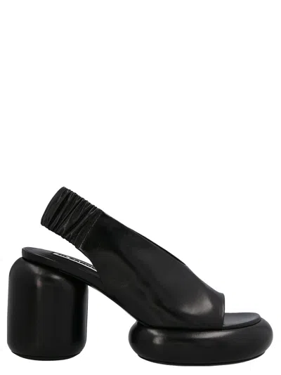 Jil Sander Padded Heel Sandals Black