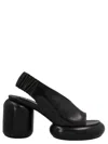 Jil Sander Padded Heel Sandals In Black