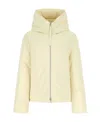Jil Sander Recycled Polyester Cropped Down Jacket In Nude