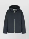 Jil Sander Fixed-hood Drawstring Puffer Jacket In Blue