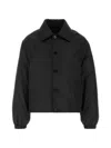 Jil Sander Polyester Padded Jacket Collared Design Cuffs In Black