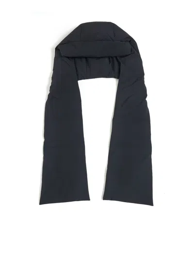 Jil Sander Padded Nylon Scarf In Black