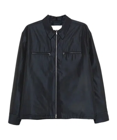 Jil Sander Padded Shirt Jacket In Blue