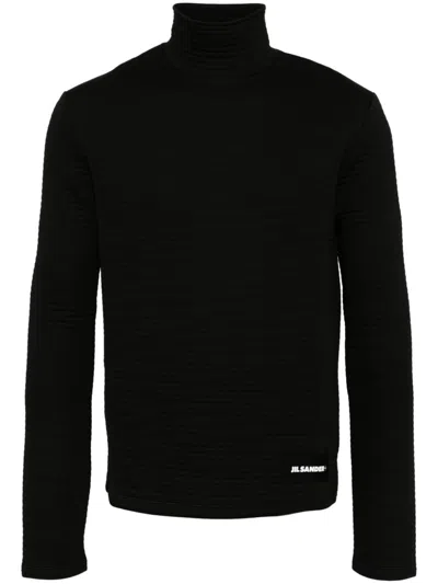 Jil Sander Padded Sweatshirt In Black