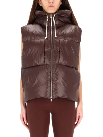 Jil Sander Padded Vest In Brown