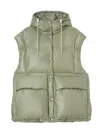 Jil Sander Quilted Down Gilet In Green