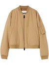 Jil Sander Padded Wool Bomber Jacket In Brown