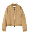 Jil Sander Padded Wool Bomber Jacket In Nude