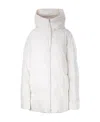 Jil Sander Padded Zip-up Hooded Jacket In White