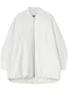 Jil Sander Padded Zip-up Jacket In 100 Optic White
