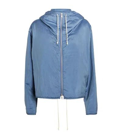 Jil Sander Padded Zip-up Jacket In Blue