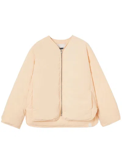 Jil Sander Padded Zip-up Jacket In Pink