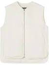 Jil Sander Padded Zip-up Vest In 白色