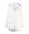 Jil Sander Padded Zipped Coat In Nude