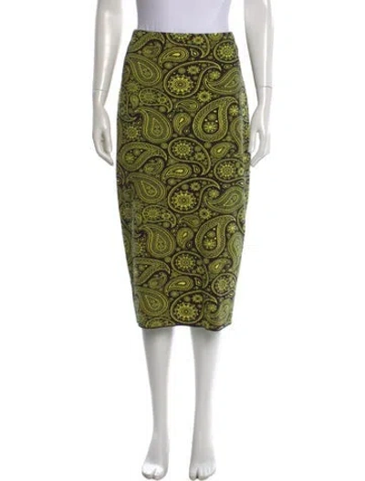 Pre-owned Jil Sander Paisley Print Midi Length Skirt In Multi